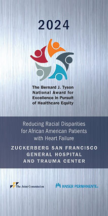 Zuckerberg San Francisco general hospital and trauma center wins2024 Tyson Equity Award 